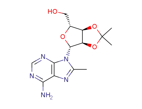 Molecular Structure of 65627-13-6 (Adenosine, 8-methyl-2',3'-O-(1-methylethylidene)-)