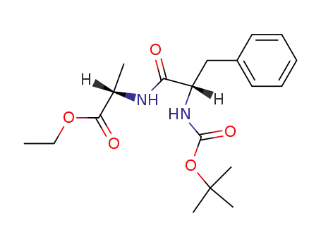 Molecular Structure of 78605-47-7 (L-Alanine, N-[N-[(1,1-dimethylethoxy)carbonyl]-L-phenylalanyl]-, ethyl
ester)