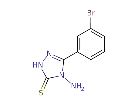 Molecular Structure of 87239-96-1 (4-AMINO-5-(3-BROMOPHENYL)-4H-1,2,4-TRIAZOLE-3-THIOL)