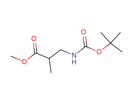 Molecular Structure of 182486-16-4 (methyl 3-<<(tert-butoxy)carbonyl>amino>-2-methylpropanoate)