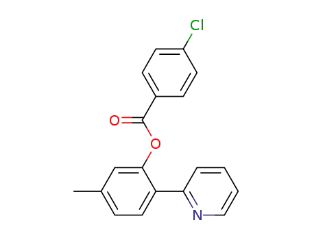 Molecular Structure of 1373875-33-2 (5-methyl-2-( pyridin-2-yl)phenyl 4-chlorobenzoate)
