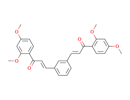 Molecular Structure of 138909-90-7 (2-Propen-1-one, 3,3'-(1,3-phenylene)bis[1-(2,4-dimethoxyphenyl)-)