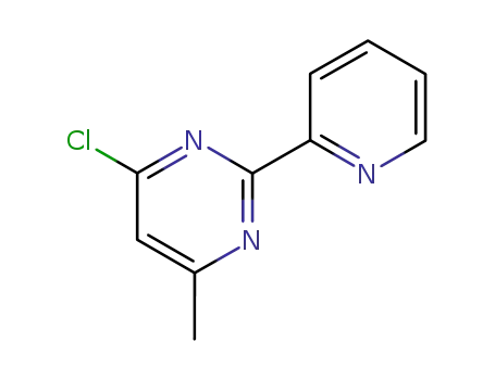 Molecular Structure of 77168-31-1 (4-CHLORO-6-METHYL-2-(2-PYRIDINYL)PYRIMIDINE)