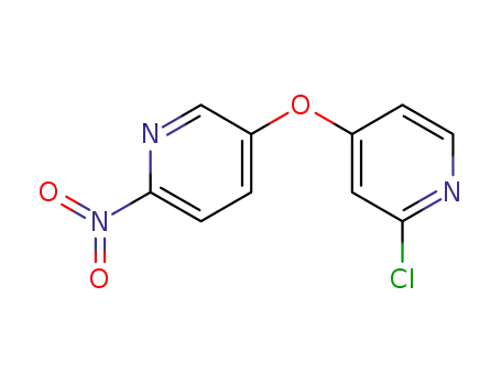 Molecular Structure of 1225278-66-9 (2-chloro-4-[(6-nitro-3-pyridinyl)oxy]Pyridine)