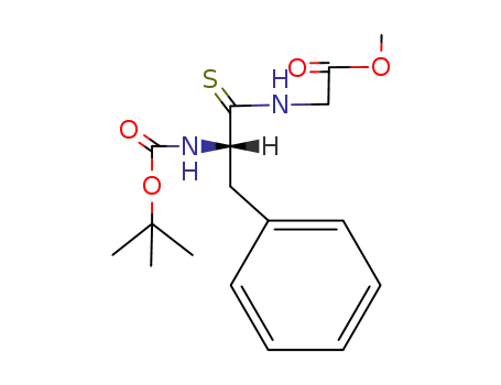 Molecular Structure of 128421-85-2 (Glycine, N-[(1,1-diMethylethoxy)carbonyl]thio-L-phenylalanyl-, Methyl ester)