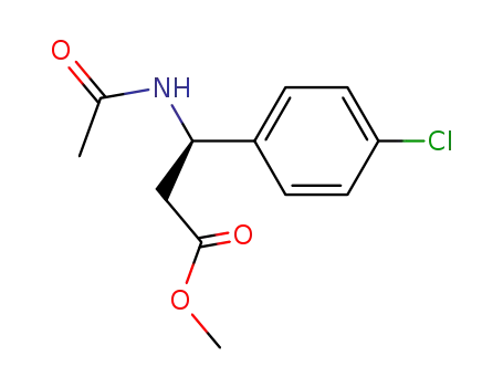 Molecular Structure of 810670-03-2 (Methyl (R)-3-acetamido-3-(4-chlorophenyl)propanoate)