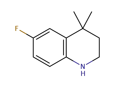 Molecular Structure of 345264-92-8 (6-fluoro-4,4-dimethyl-1,2,3,4-tetrahydroquinoline)