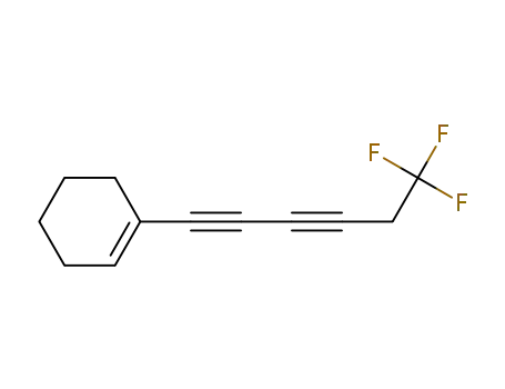 Molecular Structure of 1394290-90-4 (1-(6,6,6-trifluorohexa-1,3-diyn-1-yl)cyclohex-1-ene)