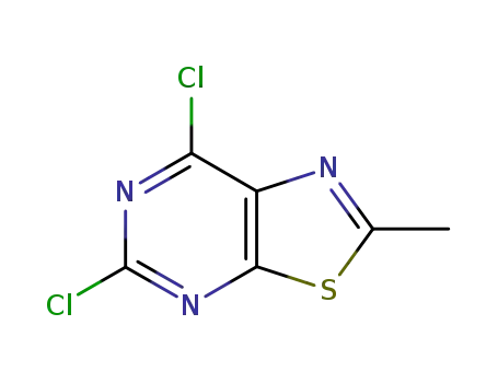 Molecular Structure of 7464-11-1 (3,5-dichloro-8-methyl-9-thia-2,4,7-triazabicyclo[4.3.0]nona-2,4,7,10-tetraene)