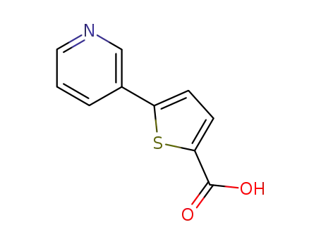 Molecular Structure of 278803-20-6 (5-PYRID-3-YLTHIOPHENE-2-CARBOXYLIC ACID)