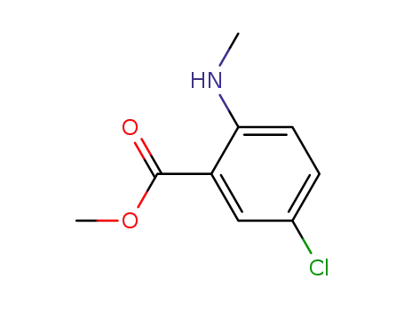 Molecular Structure of 55150-07-7 (Methyl 5-chloro-2-(methylamino)benzoate)