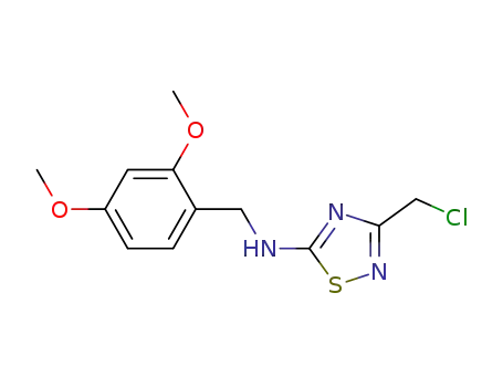 3-(chloromethyl)-N-[(2,4-dimethoxyphenyl)methyl]-1,2,4-thiadiazol-5-amine