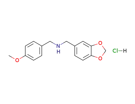 Molecular Structure of 436099-74-0 (BENZO[1,3]DIOXOL-5-YLMETHYL-(4-METHOXY-BENZYL)-AMINE)