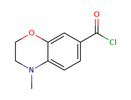 Molecular Structure of 499770-73-9 (4-METHYL-3,4-DIHYDRO-2H-1,4-BENZOXAZINE-7-CARBONYL CHLORIDE)