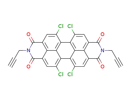 Molecular Structure of 1419865-47-6 (N,N’-bis-propargyl-1,6,7,12-tetrachloroperylene-3,4,9,10-tetracarboxylic diimide)