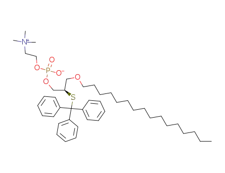 Molecular Structure of 177167-83-8 (1-O-hexadecyl-2-S-trityl-sn-2-thioglycero-3-O-phosphocholine)
