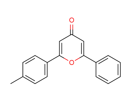 Molecular Structure of 71637-95-1 (4H-Pyran-4-one, 2-(4-methylphenyl)-6-phenyl-)