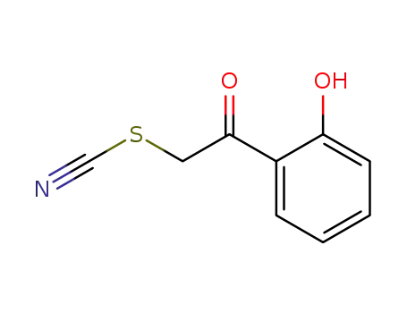 Molecular Structure of 98589-48-1 (2-Hydroxyphenacyl thiocyanate, 2'-Hydroxy-2-thiocyanatoacetophenone, 2-(Thiocyanatoacetyl)phenol)