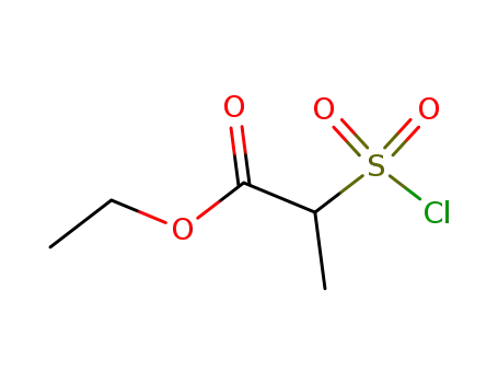 Molecular Structure of 20449-09-6 (Propanoic acid, 2-(chlorosulfonyl)-, ethyl ester)