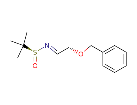 Molecular Structure of 638211-23-1 ((S<sub>S</sub>,2S)-2-methyl-propane-2-sulfinic acid (2-benzyloxypropylidene)-amide)