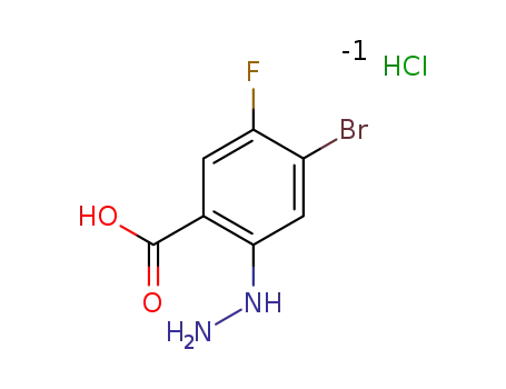 4-bromo-5-fluoro-2-hydrazinylbenzoic acid hydrochloride