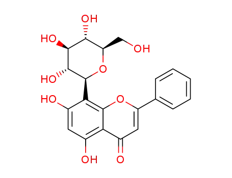 Molecular Structure of 160880-89-7 (8-(β-D-glucopyranosyl)-5,7-dihydroxyflavone)