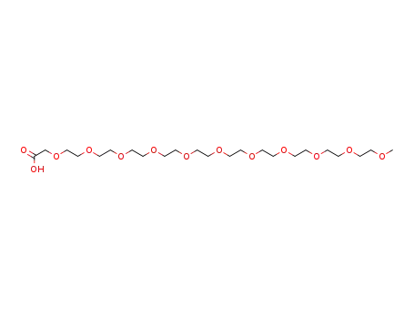 Molecular Structure of 908258-58-2 (3,6,9,12,15,18,21,24,27,30,33-Undecaoxatetratriacontanoic acid)