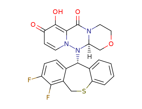 (R)-12-((S)-7,8-difluoro-6,11-dihydrodibenzo[b,e]thiepin-11-yl)-7-hydroxy-3,4,12,12a-tetrahydro-1H-[1,4]oxazino[3,4-c]pyrido[2,1-f][1,2,4]triazine-6,8-dione