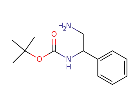 Molecular Structure of 142910-85-8 ((2-AMINO-1-PHENYL-ETHYL)-CARBAMIC ACID TERT-BUTYL ESTER)