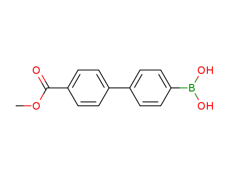 Molecular Structure of 501944-43-0 (4'-BORONIC ACID-BIPHENYL-4-CARBOXYLIC ACID METHYL ESTER)