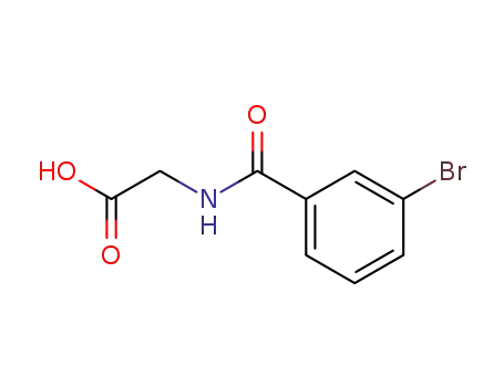 Molecular Structure of 57728-60-6 (Glycine,N-(3-bromobenzoyl)-)
