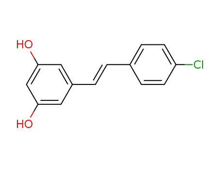 Molecular Structure of 823804-63-3 (5-[(1E)-2-(4-Chlorophenyl)ethenyl]-1,3-benzenediol)