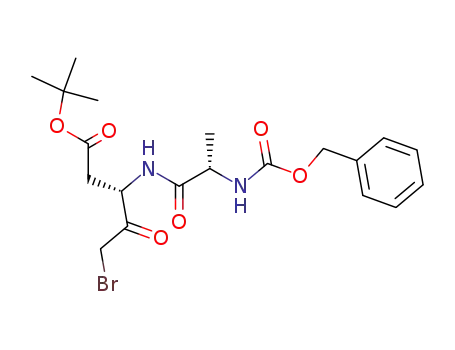 Molecular Structure of 868565-55-3 (Pentanoic acid, 5-broMo-4-oxo-3-[[(2S)-1-oxo-2-[[(phenylMethoxy)carbonyl]aMino]propyl]aMino]-, 1,1-diMethylethyl ester, (3S)-)