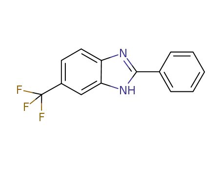 Molecular Structure of 91437-85-3 (1H-Benzimidazole, 2-phenyl-5-(trifluoromethyl)-)