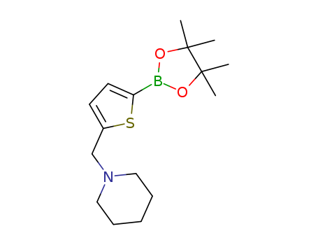 1-((5-(4,4,5,5-tetramethyl-1,3,2-dioxaborolan-2-yl)thiophen-2-yl)methyl)piperidine
