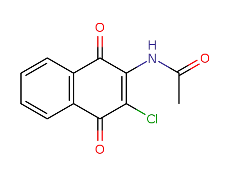 Molecular Structure of 5397-78-4 (N-(3-chloro-1,4-dioxo-1,4-dihydronaphthalen-2-yl)acetamide)