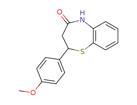 1,5-Benzothiazepin-4(5H)-one, 2,3-dihydro-2-(4-methoxyphenyl)-