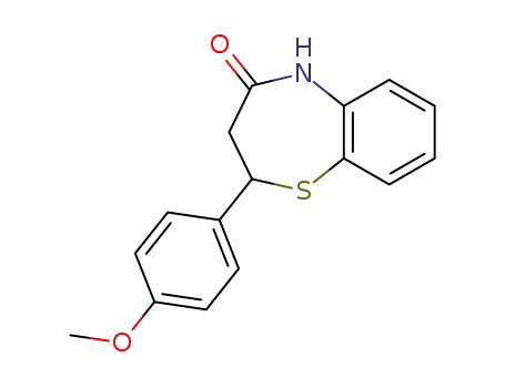 1,5-Benzothiazepin-4(5H)-one, 2,3-dihydro-2-(4-methoxyphenyl)-