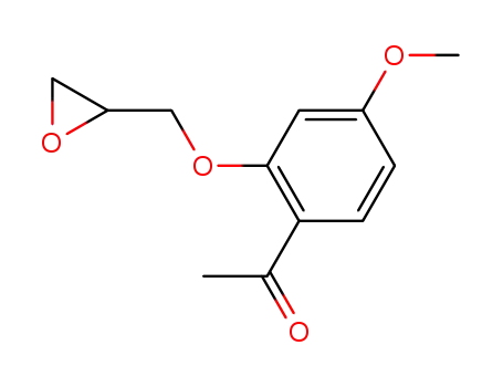 Molecular Structure of 49645-95-6 (1-(4-methoxy-2-(ethylene oxide-2-ylmethoxy)phenyl)ethanone)
