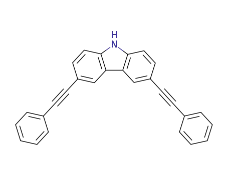 Molecular Structure of 62913-24-0 (9H-Carbazole, 3,6-bis(phenylethynyl)-)
