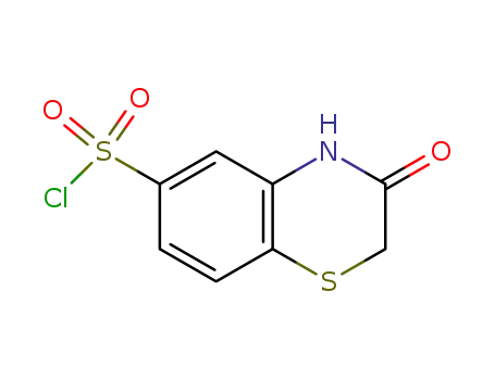 Molecular Structure of 443955-56-4 (3-oxo-3,4-dihydro-2H-benzo[1,4]thiazine-6-sulfonyl chloride)