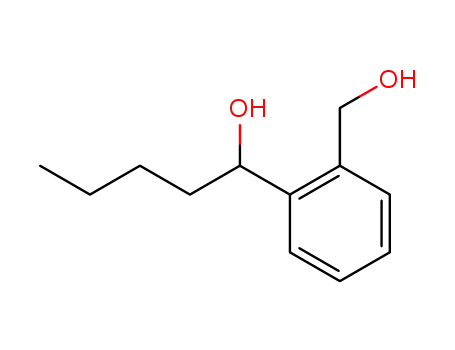 Molecular Structure of 91764-79-3 (1-(2-(hydroxymethyl)phenyl)pentan-1-ol)