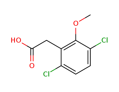 Molecular Structure of 3004-74-8 (3,6-DICHLORO-2-METHOXYPHENYLACETIC ACID)