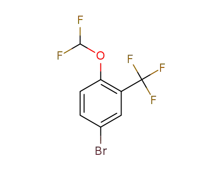 Molecular Structure of 954236-13-6 (4-Bromo-1-difluoromethoxy-2-trifluoromethyl-benzene)