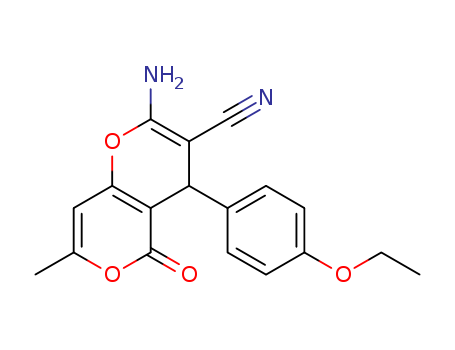4H,5H-PYRANO[4,3-B]PYRAN-3-CARBONITRILE, 2-AMINO-4-(4-ETHOXYPHENYL)-7-METHYL-5-OXO-