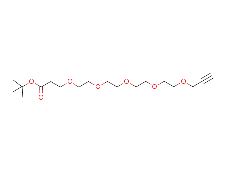 Molecular Structure of 1245823-50-0 (Propargyl-PEG5-t-butyl ester)