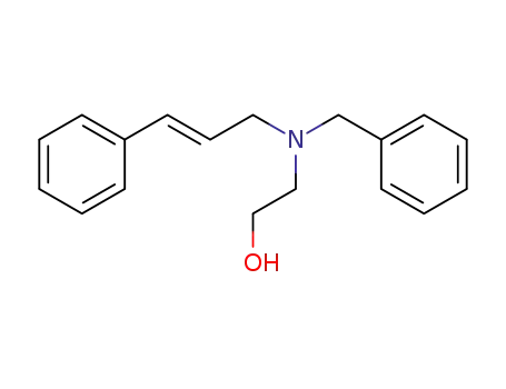 Molecular Structure of 117049-66-8 (2-<N-benzyl-N-(3-phenyl-2-propenyl)amino>ethan-1-ol)