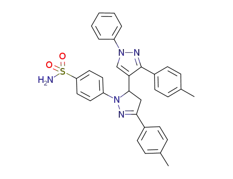 1-(4-aminosulfonylphenyl)-3-(4-methylphenyl)-5-[3-(4-methylphenyl)-1-phenylpyrazol-4-yl]-2-pyrazoline