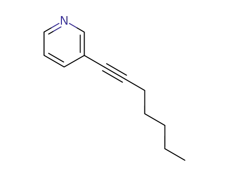 Molecular Structure of 774576-67-9 (3-(hept-1-yn-1-yl)pyridine)