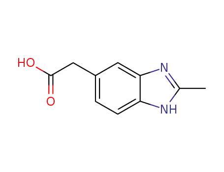 Molecular Structure of 114402-92-5 (5(or6)-Benzimidazoleaceticacid,2-methyl-(6CI))